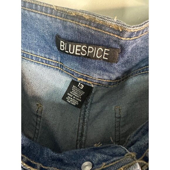 Blue Spice Y2K Wide Leg Jeans Size 13 Low Rise Loose Fit Baggy 2000s Denim - Picture 5 of 9